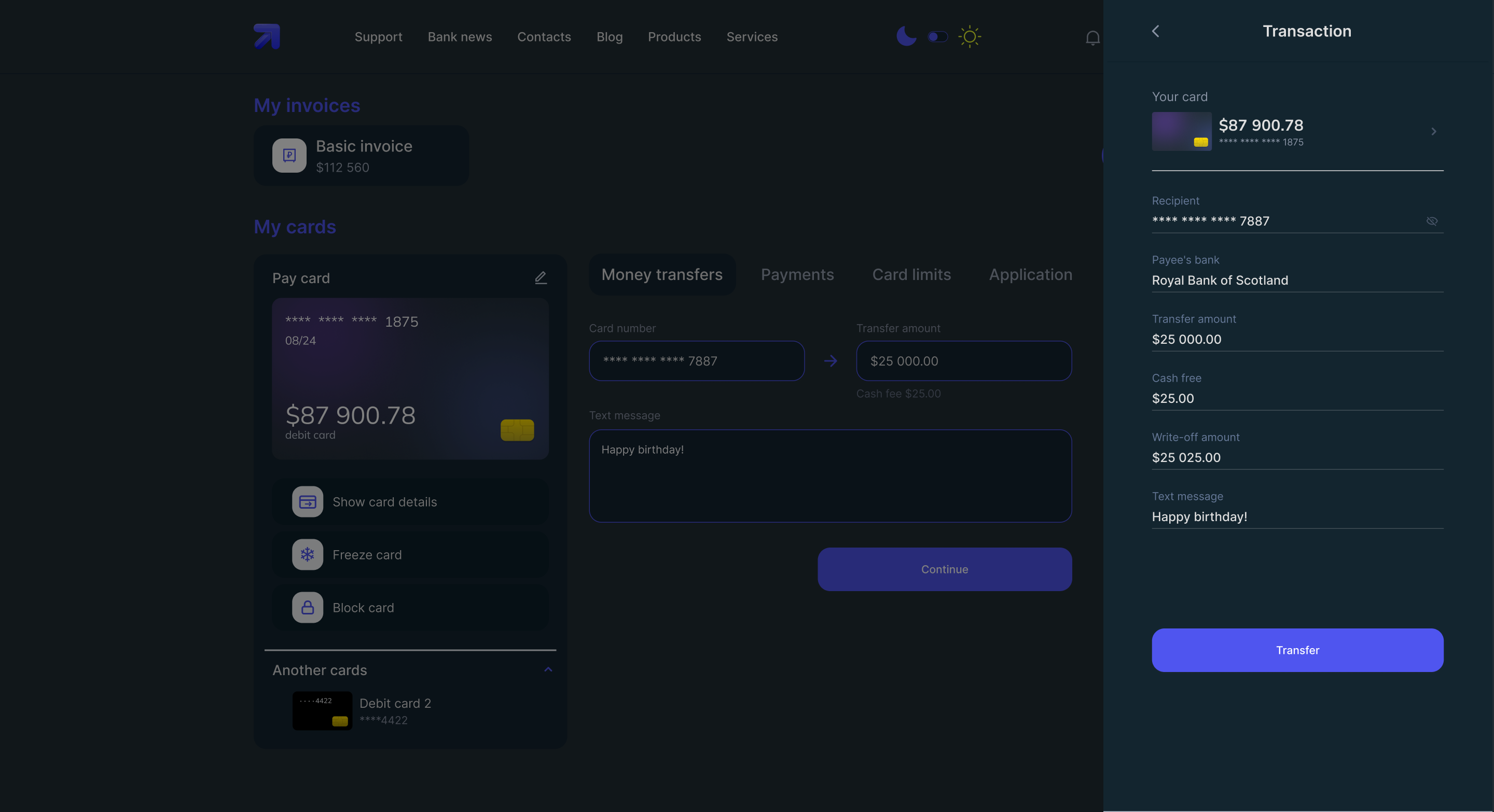 FinTech Web-Platform for Internet Banking Application