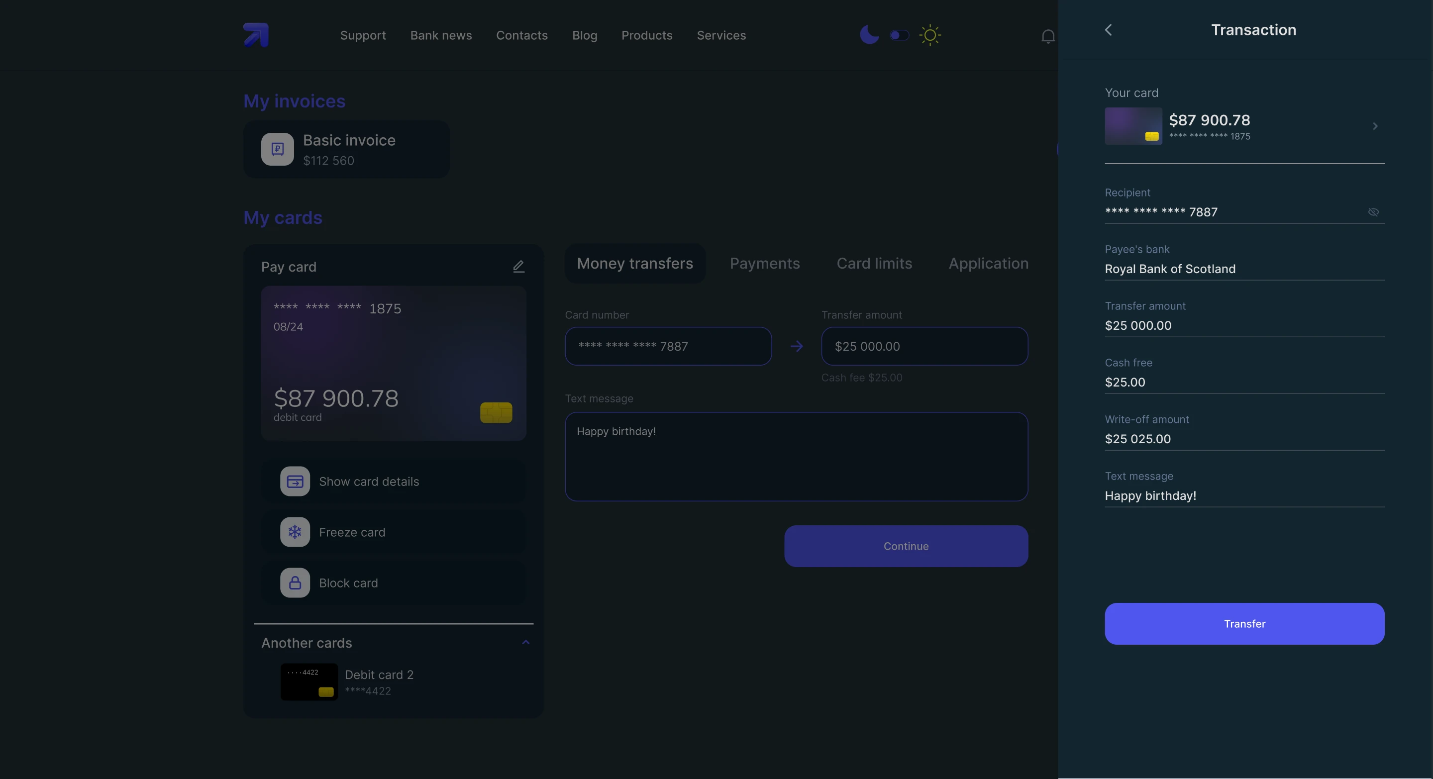 FinTech Web-Platform for Internet Banking Application