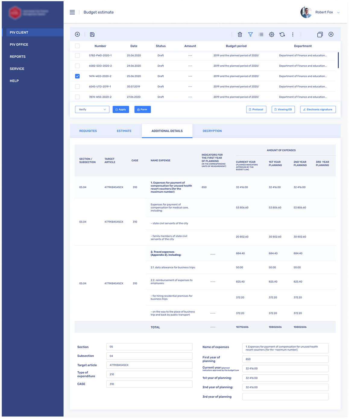 Financial Management System Restyling
