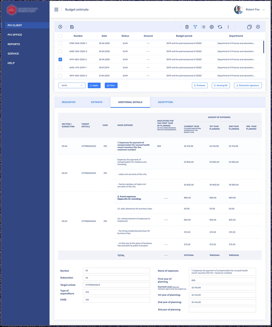 Financial Management System Restyling