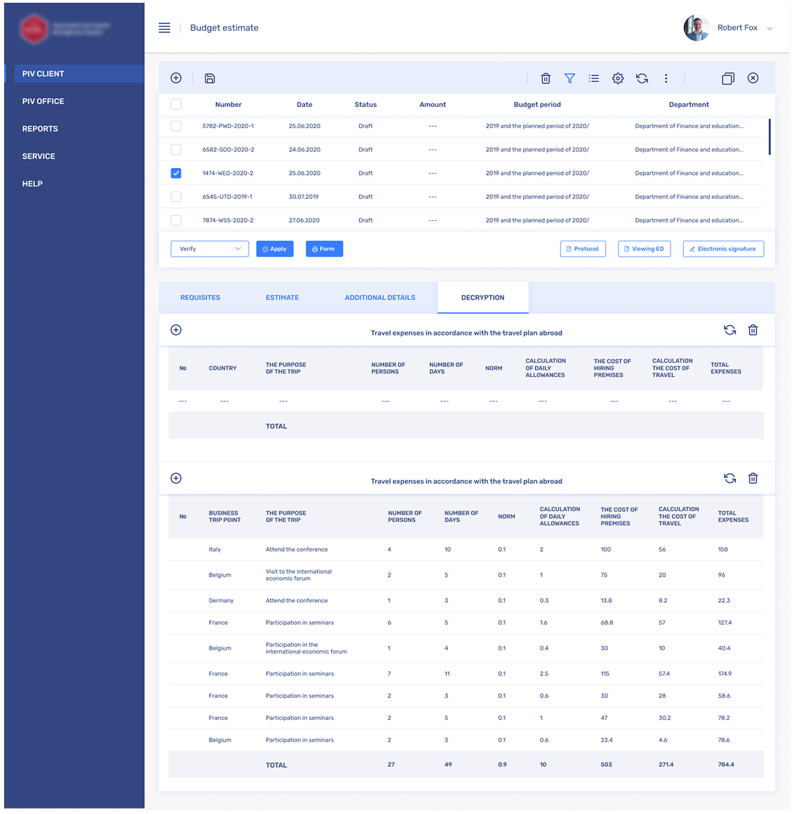 Financial Management System Restyling