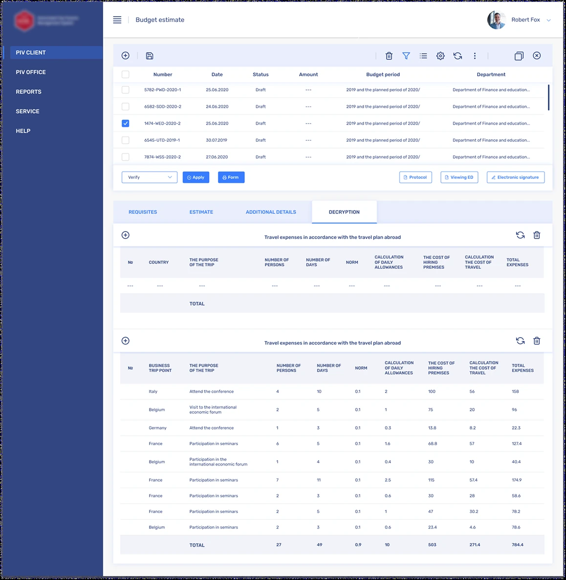 Financial Management System Restyling