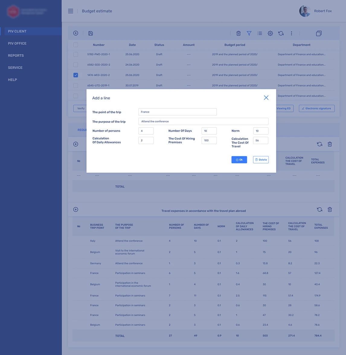 Financial Management System Restyling