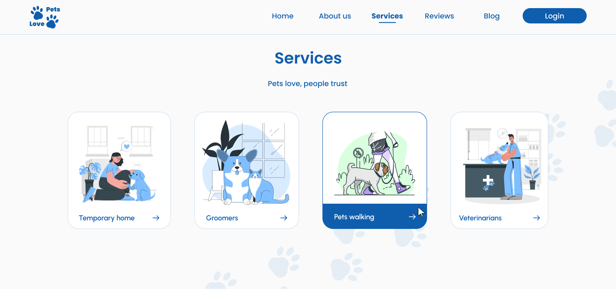 Portal for pet-service providers and customers interaction