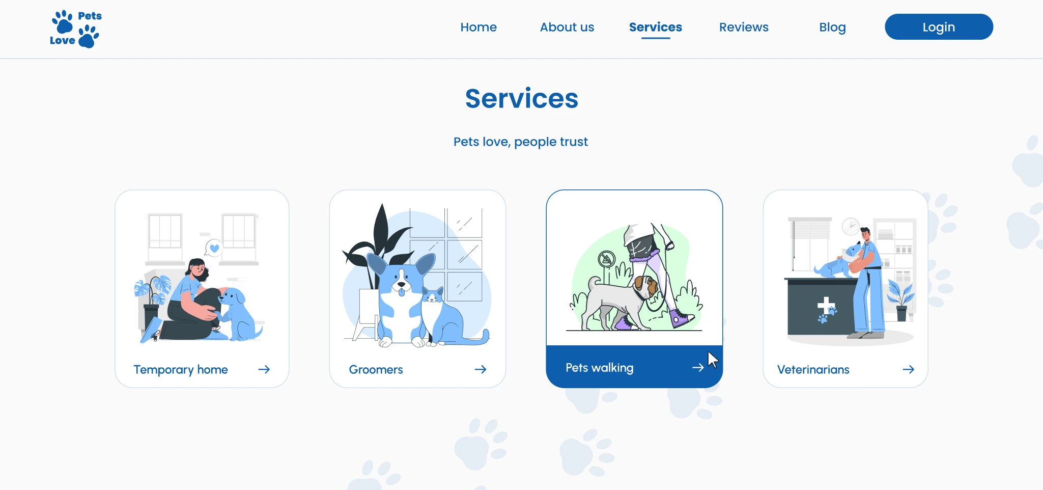 Portal for pet-service providers and customers interaction