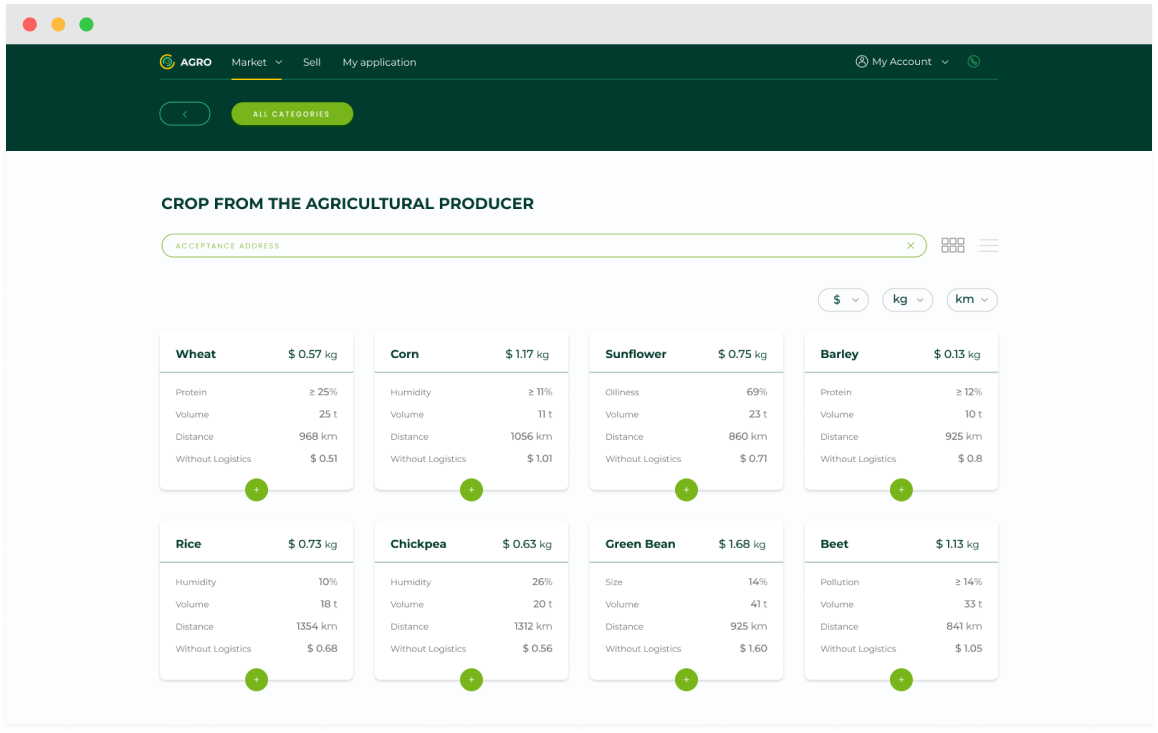 User Interface Development for Agriculture Web Platform