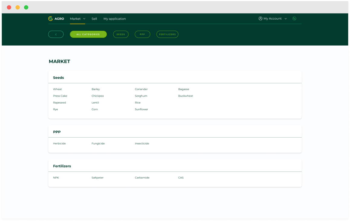 User Interface Development for Agriculture Web Platform