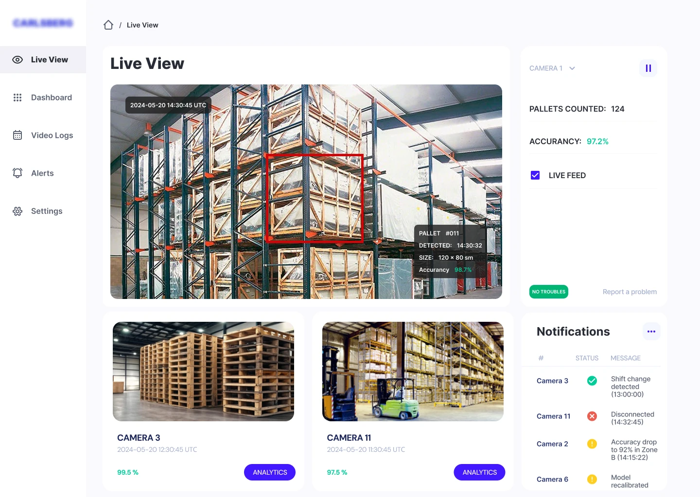 Edge AI System for Automated Pallet Counting with Computer Vision