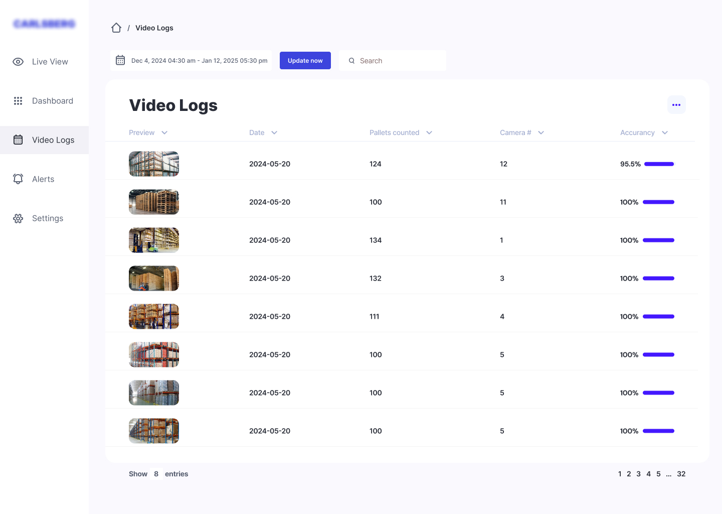 Edge AI System for Automated Pallet Counting with Computer Vision