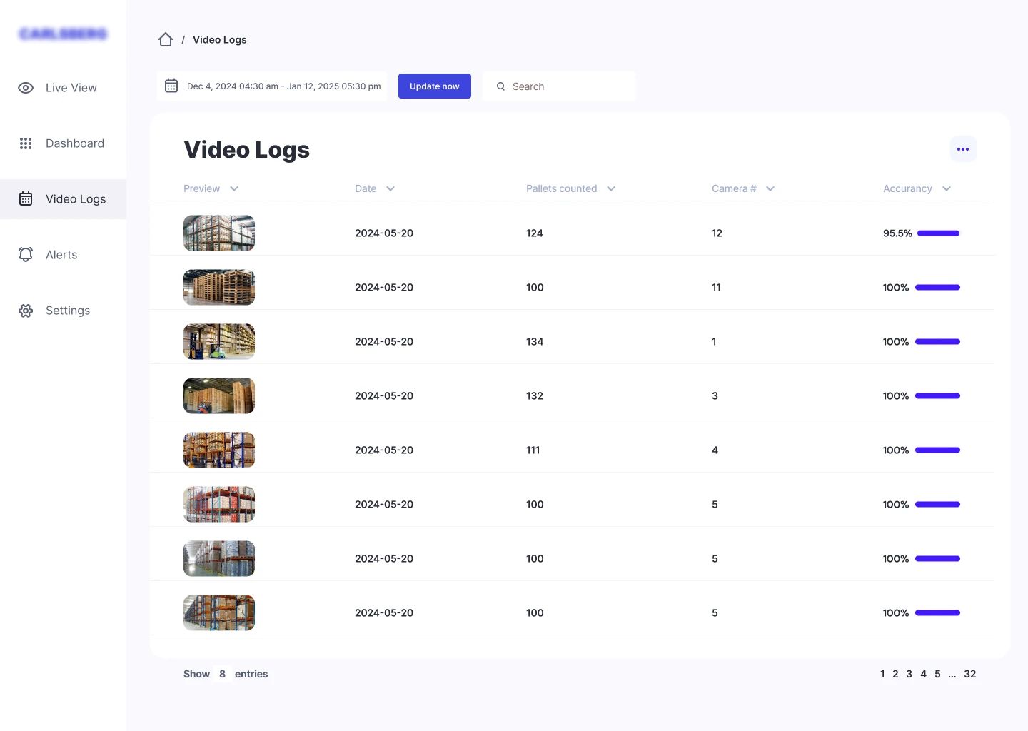 Edge AI System for Automated Pallet Counting with Computer Vision