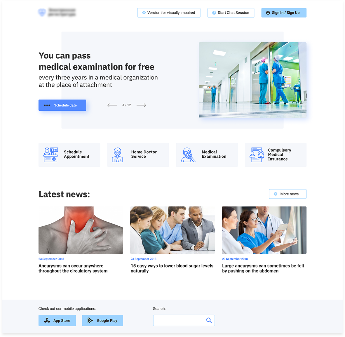 E-health Web Portal for International Software Integrator