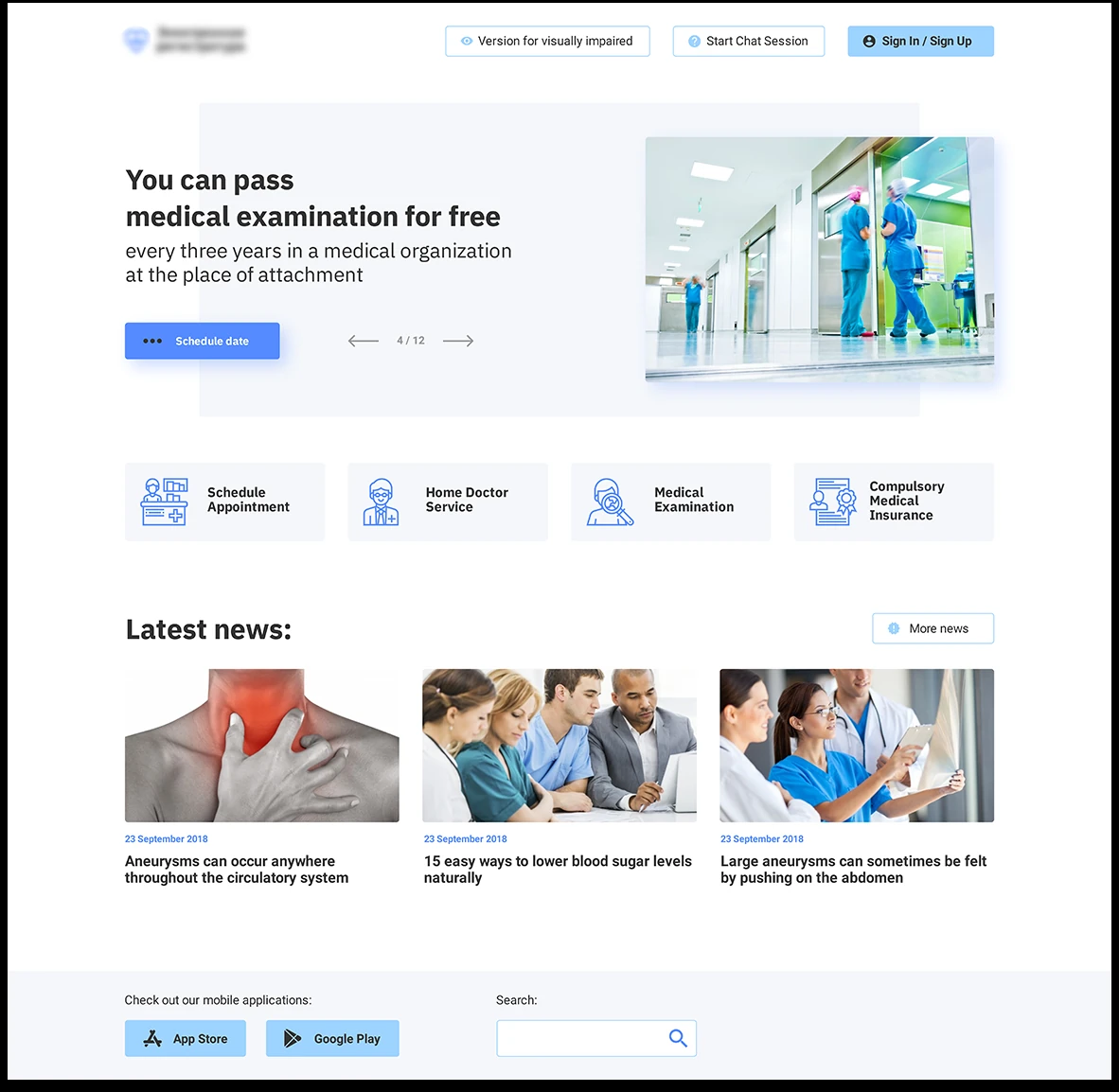 E-health Web Portal for International Software Integrator