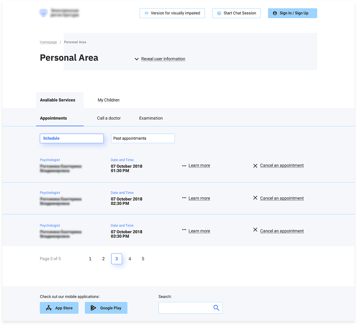 E-health Web Portal for International Software Integrator
