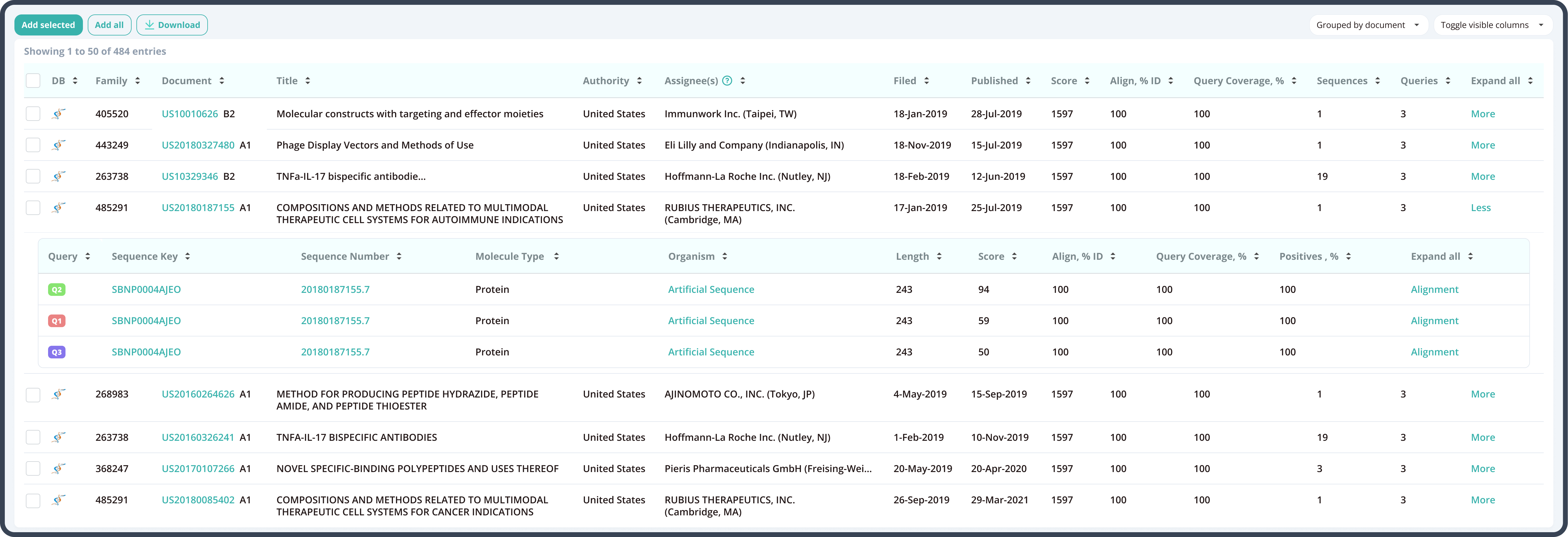 Multiple Sequence Search