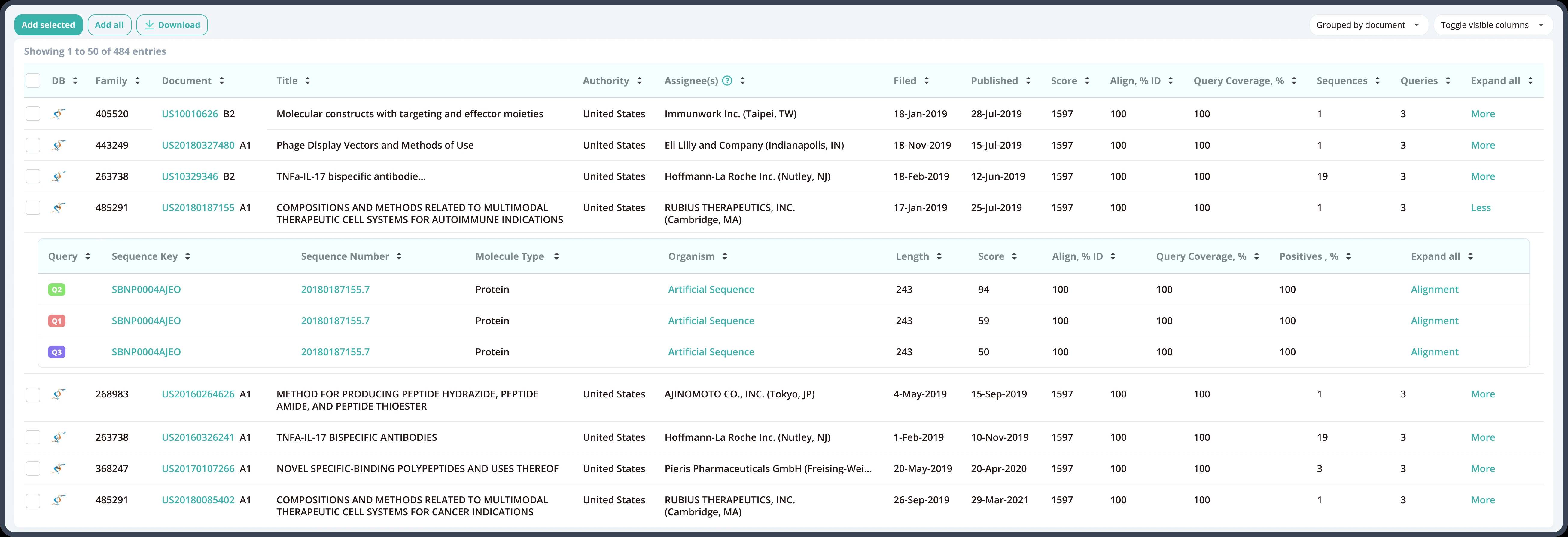 Multiple Sequence Search
