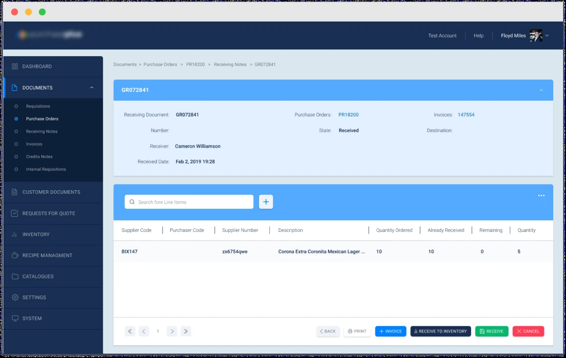 Backend Development For Procurement Platform